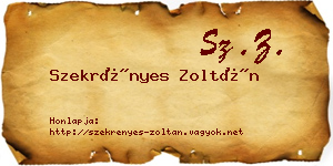 Szekrényes Zoltán névjegykártya