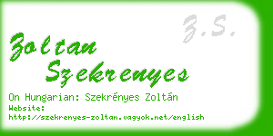 zoltan szekrenyes business card