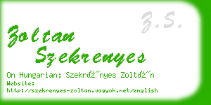 zoltan szekrenyes business card